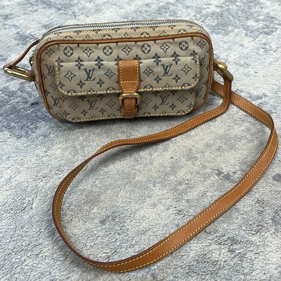 Louis Vuitton Monogram Mini Lin Juliette MM Denim Crossbody Bag - Picture 1 of 17